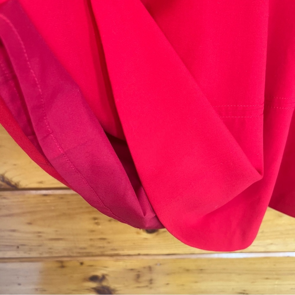Banana Republic Vibrant Red Sleeveless Fit & Flare Lined Midi Dress 2P - Picture 4 of 7